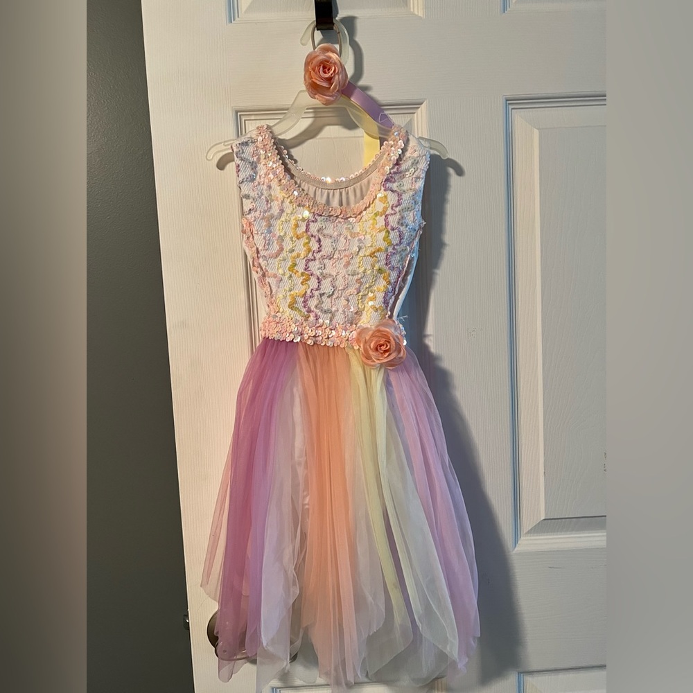 Pastel rainbow lyrical dance costume